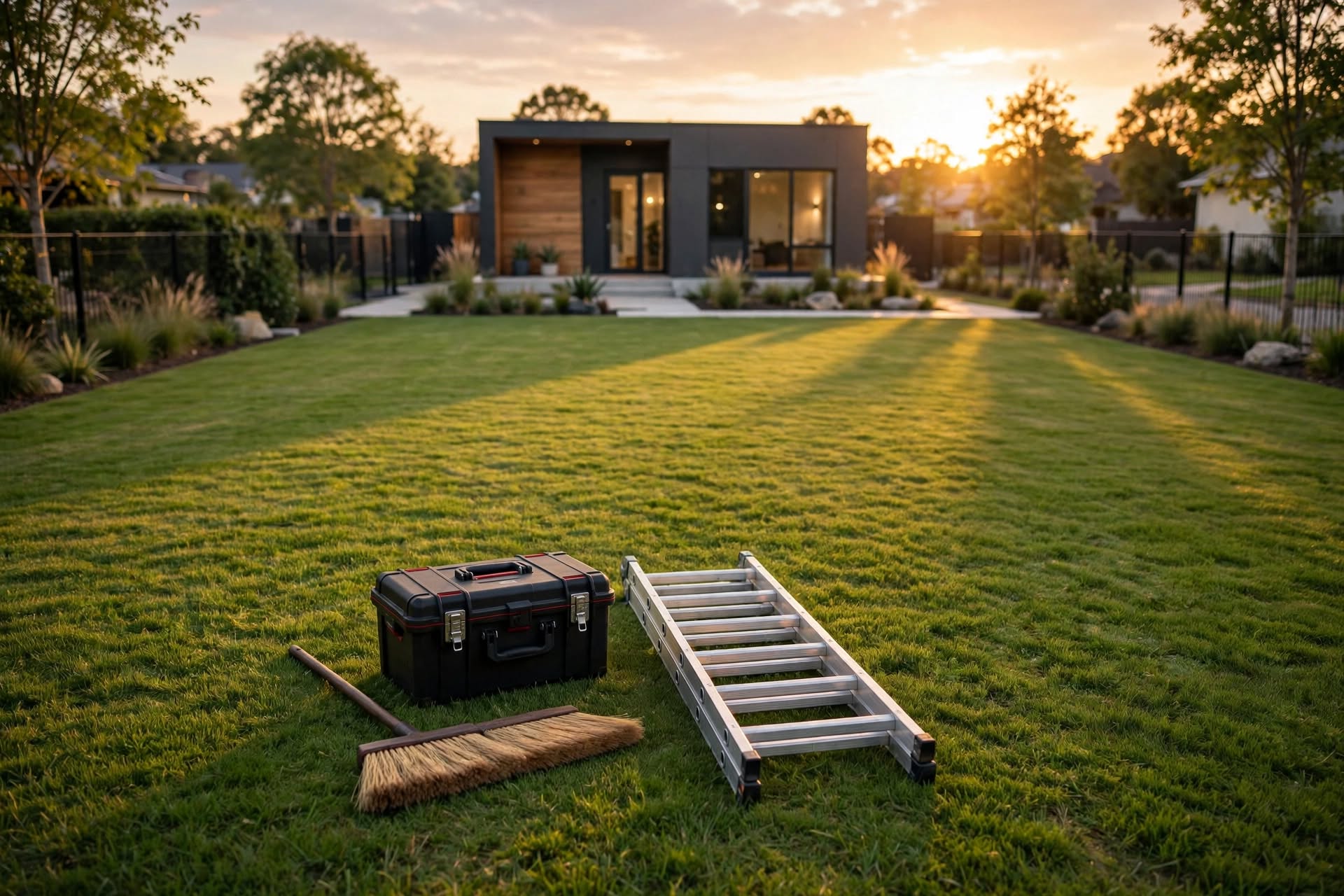 A well-maintained residential plot